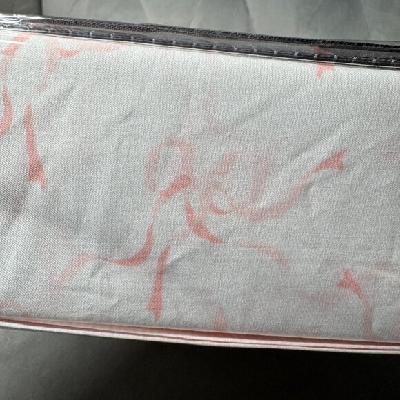 Laura Ashley White Pink Trailing Bows Coquette Full Sheet Set NEW WITH TAG - Picture 4 of 5